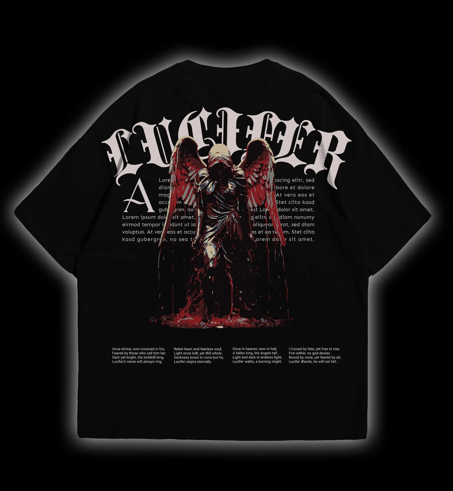 LUCIFER FALLEN ANGEL Tee - Elite Dark Streetwear