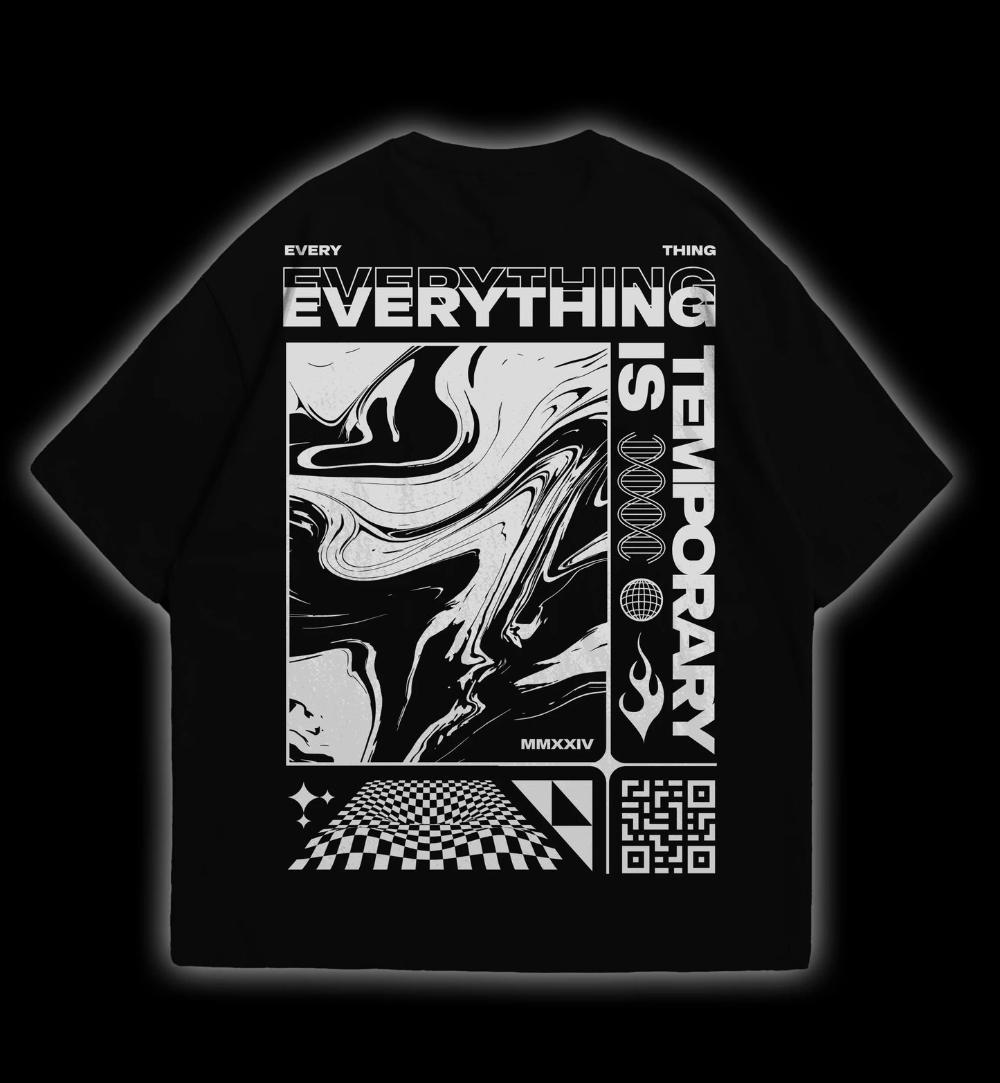 TEMPORARY REALITY Oversized Tee - Abstract Streetwear