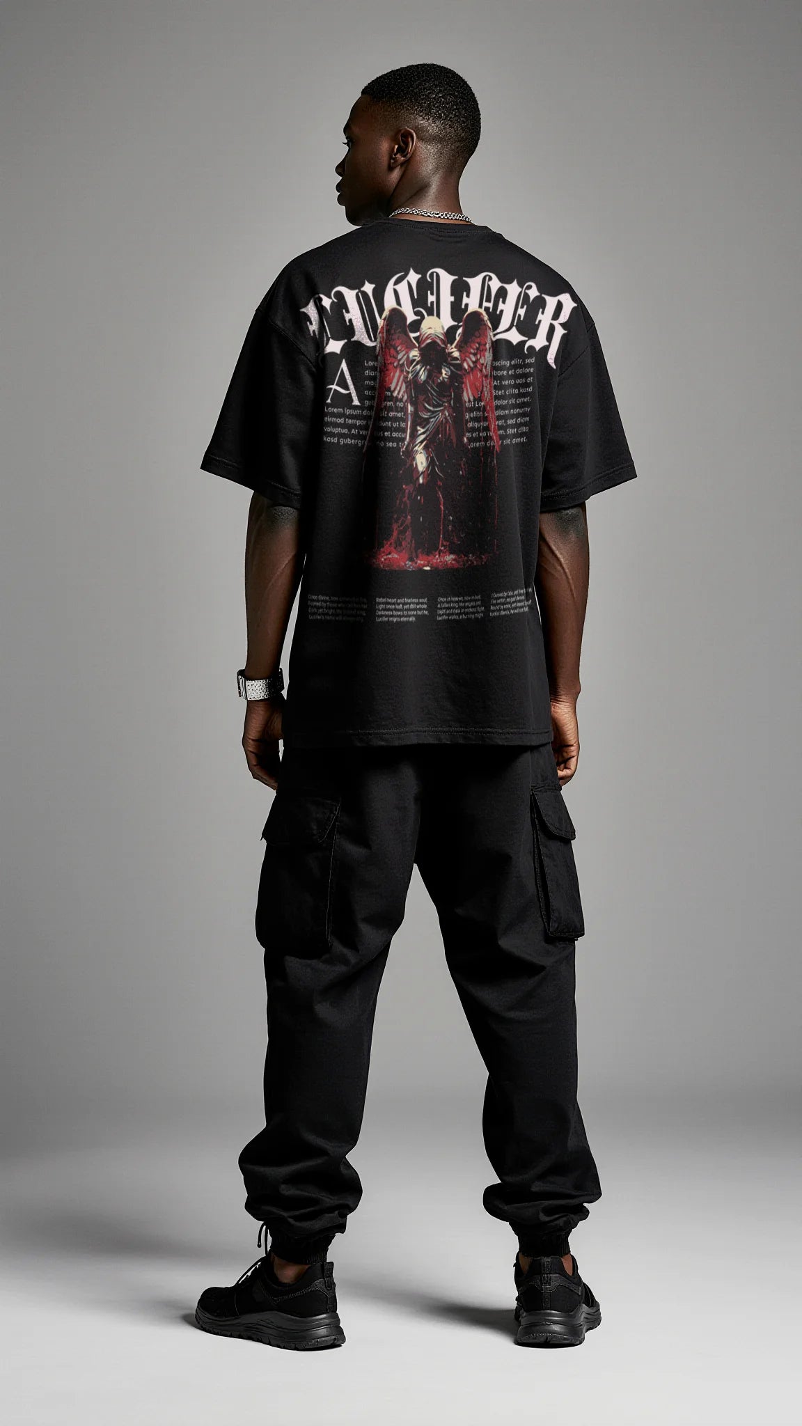 LUCIFER FALLEN ANGEL Tee - Elite Dark Streetwear