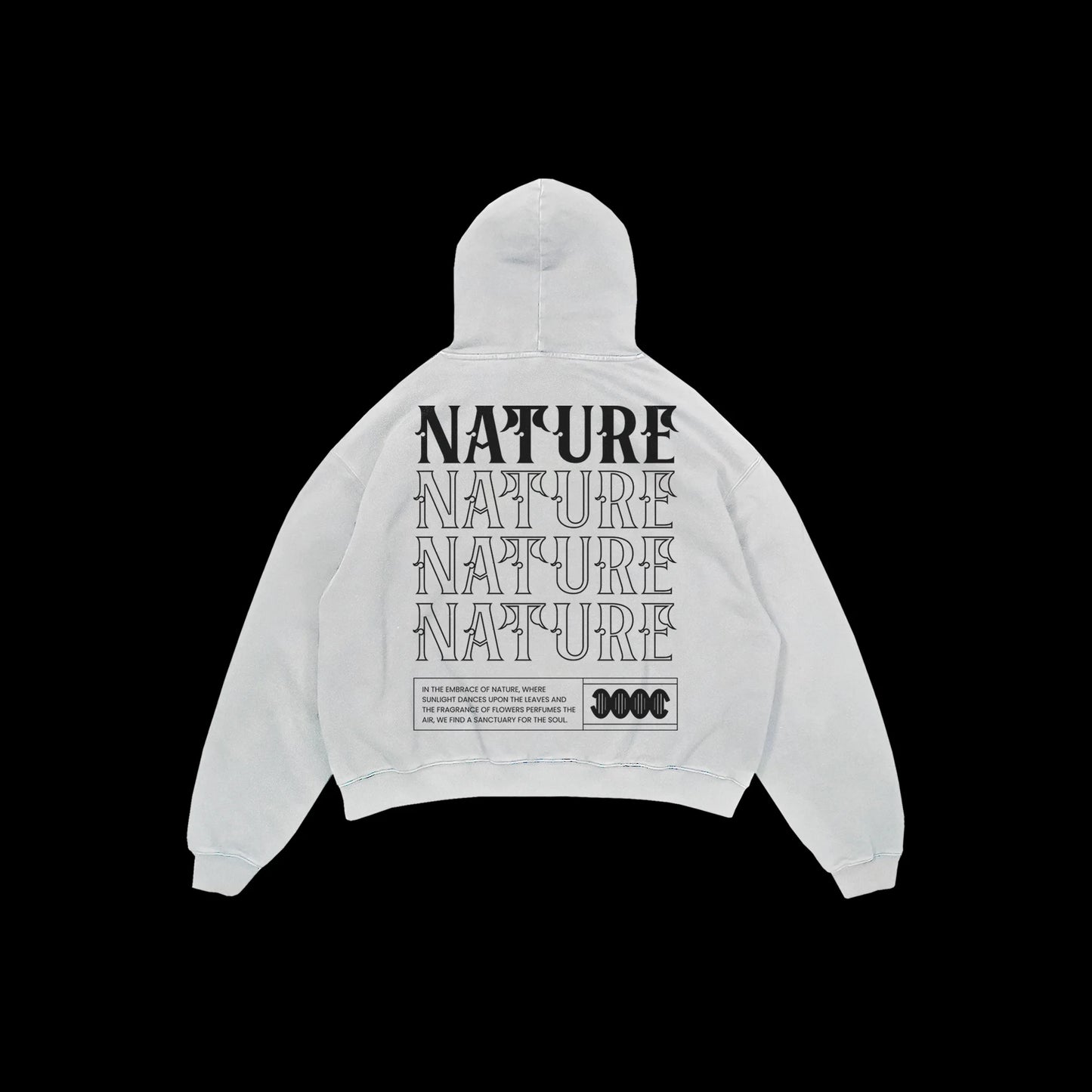 NATURE'S ECHO OVERSIZED HOODIE | Essential Heavyweight Cotton - Purity Collection