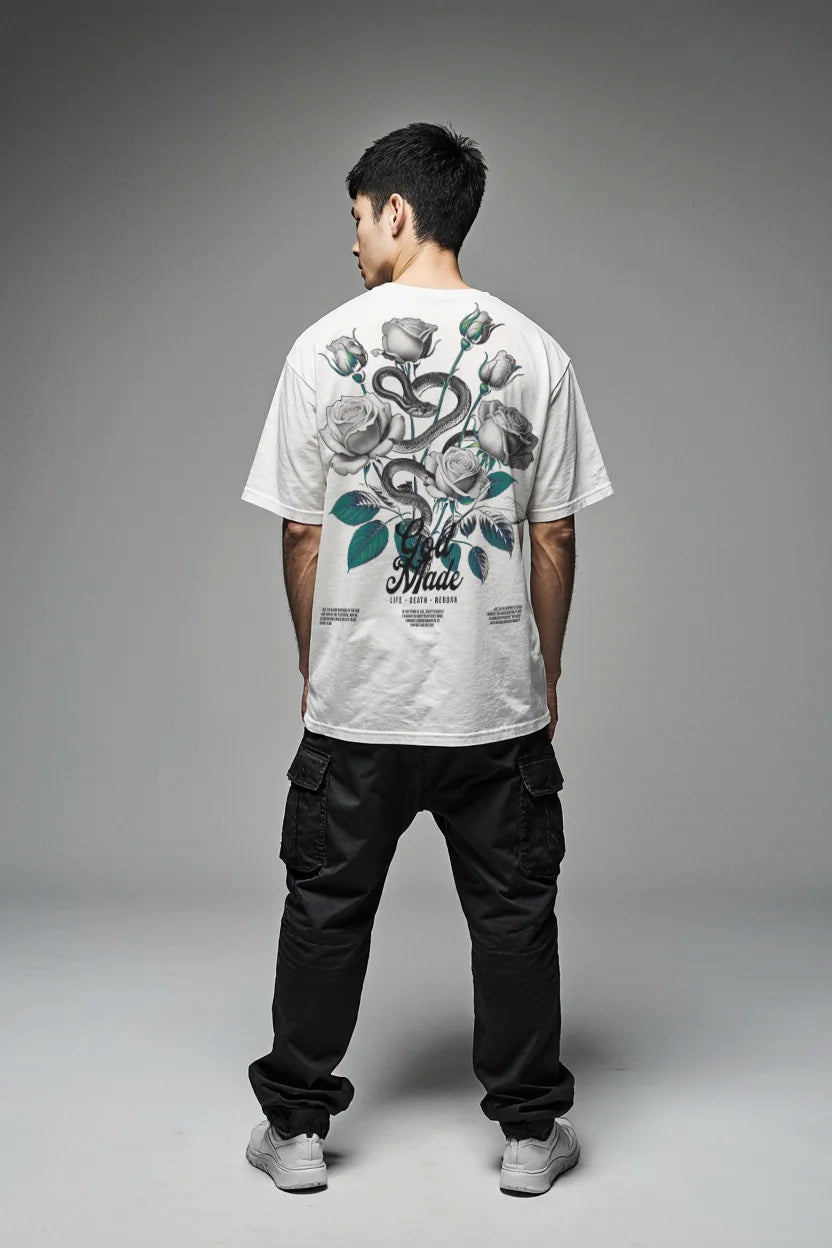 GOD MADE Oversized Tee - Life, Death, Reborn