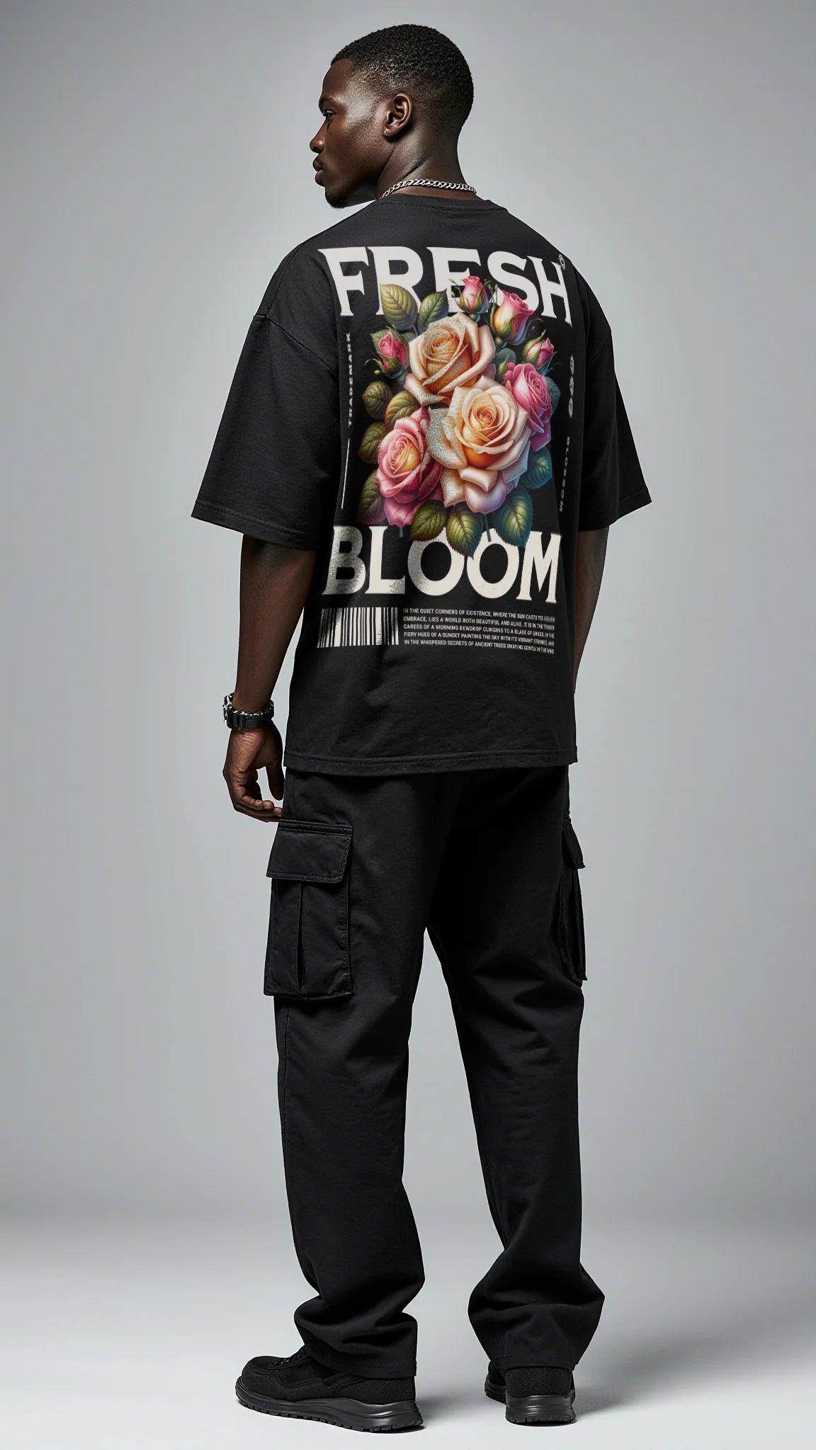 FRESH BLOOM Oversized Tee - Premium Floral Streetwear