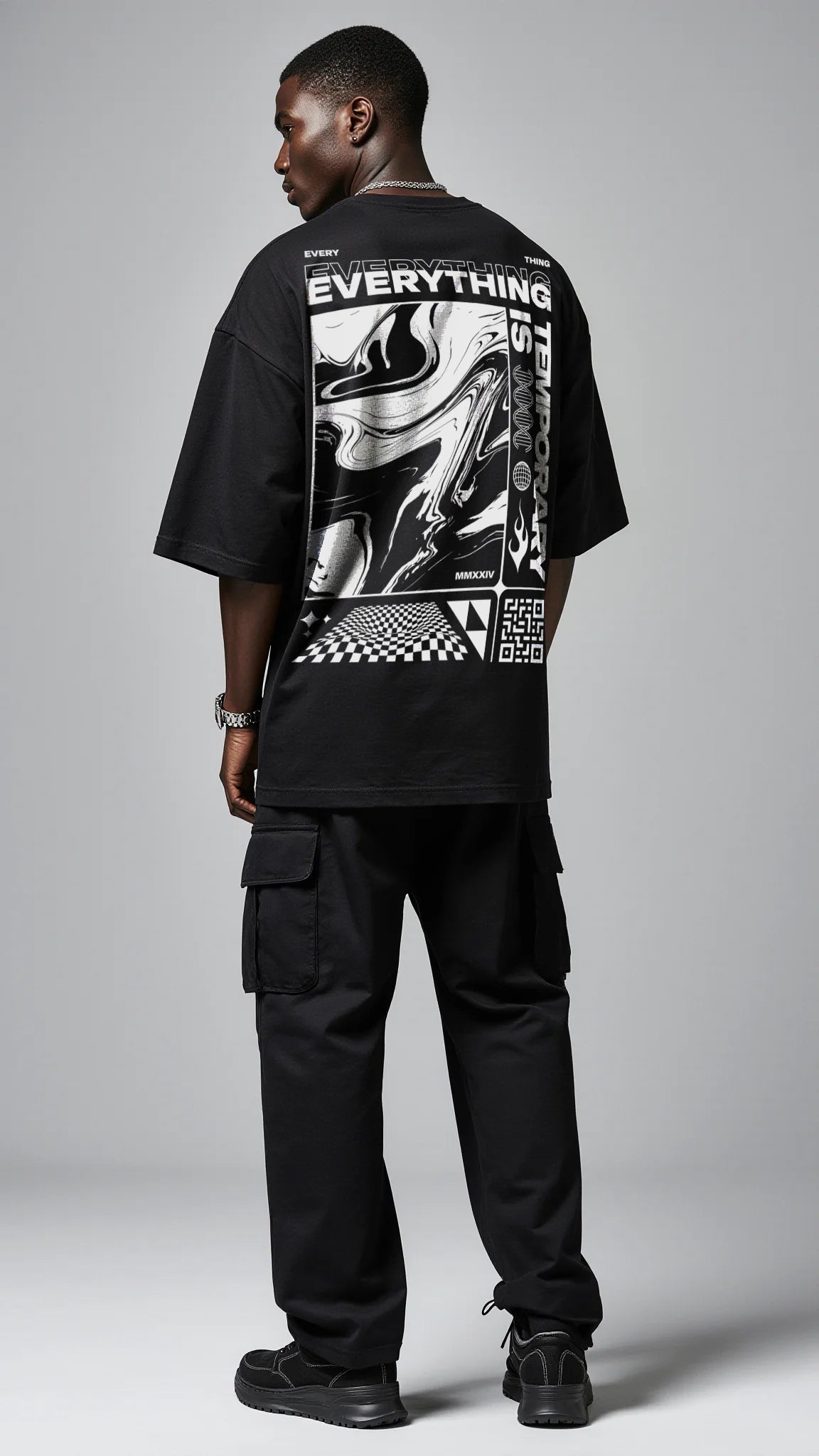 TEMPORARY REALITY Oversized Tee - Abstract Streetwear