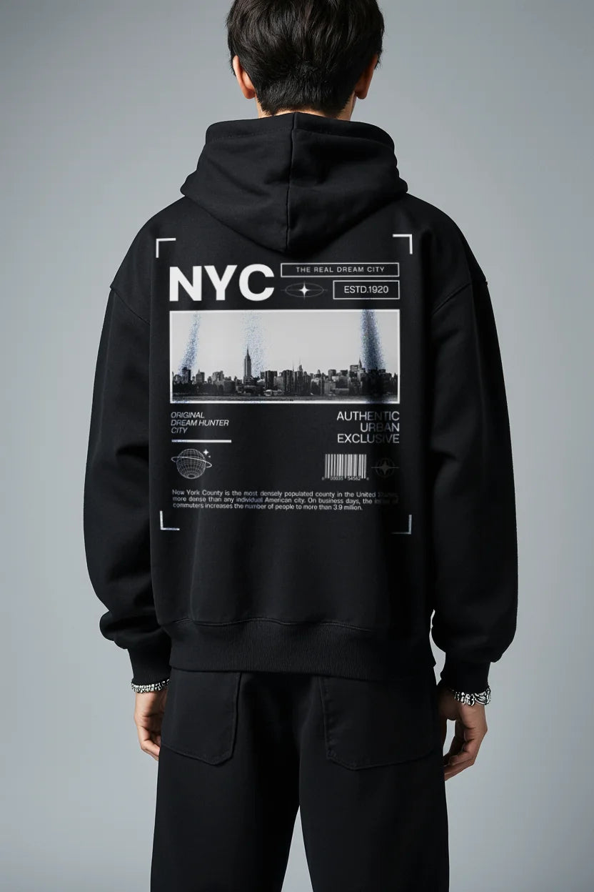 NYC DREAM CITY HOODIE | Authentic Heavyweight Skyline Streetwear - Urban Legacy Series