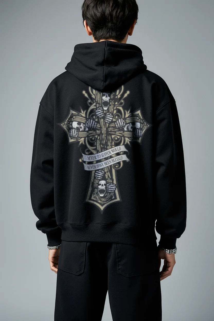 THE REAPER'S CROSS HOODIE | Elite Heavyweight Streetwear - Limited Edition