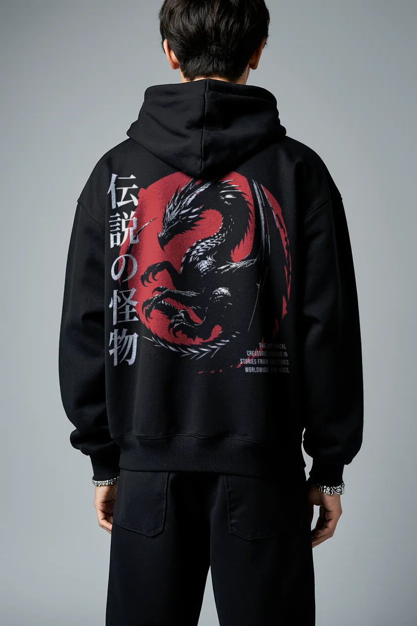 MYTHIC ASCENSION DRAGON HOODIE | Premium Japanese Streetwear - Collector's Edition