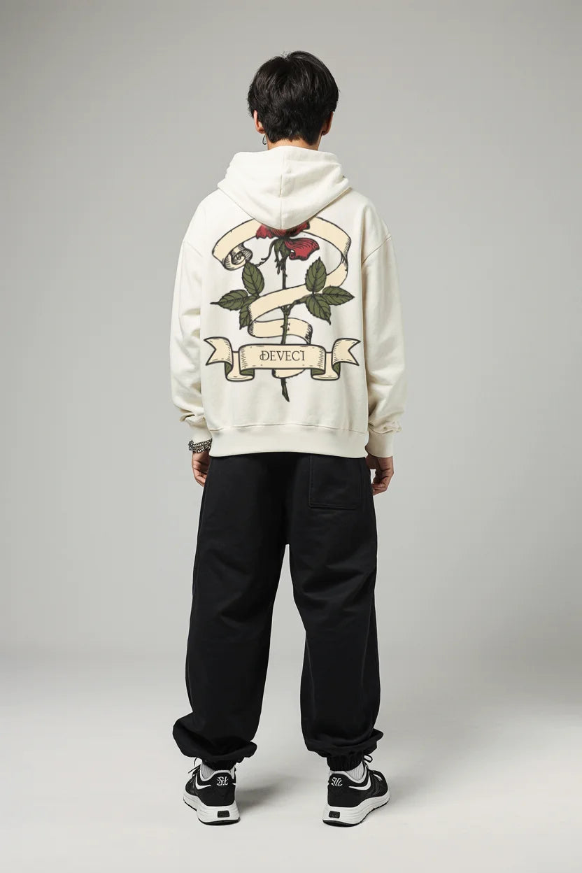 DEVECI ROMANCE HOODIE | Enigmatic Rose Heavyweight Streetwear - Artisan Collection