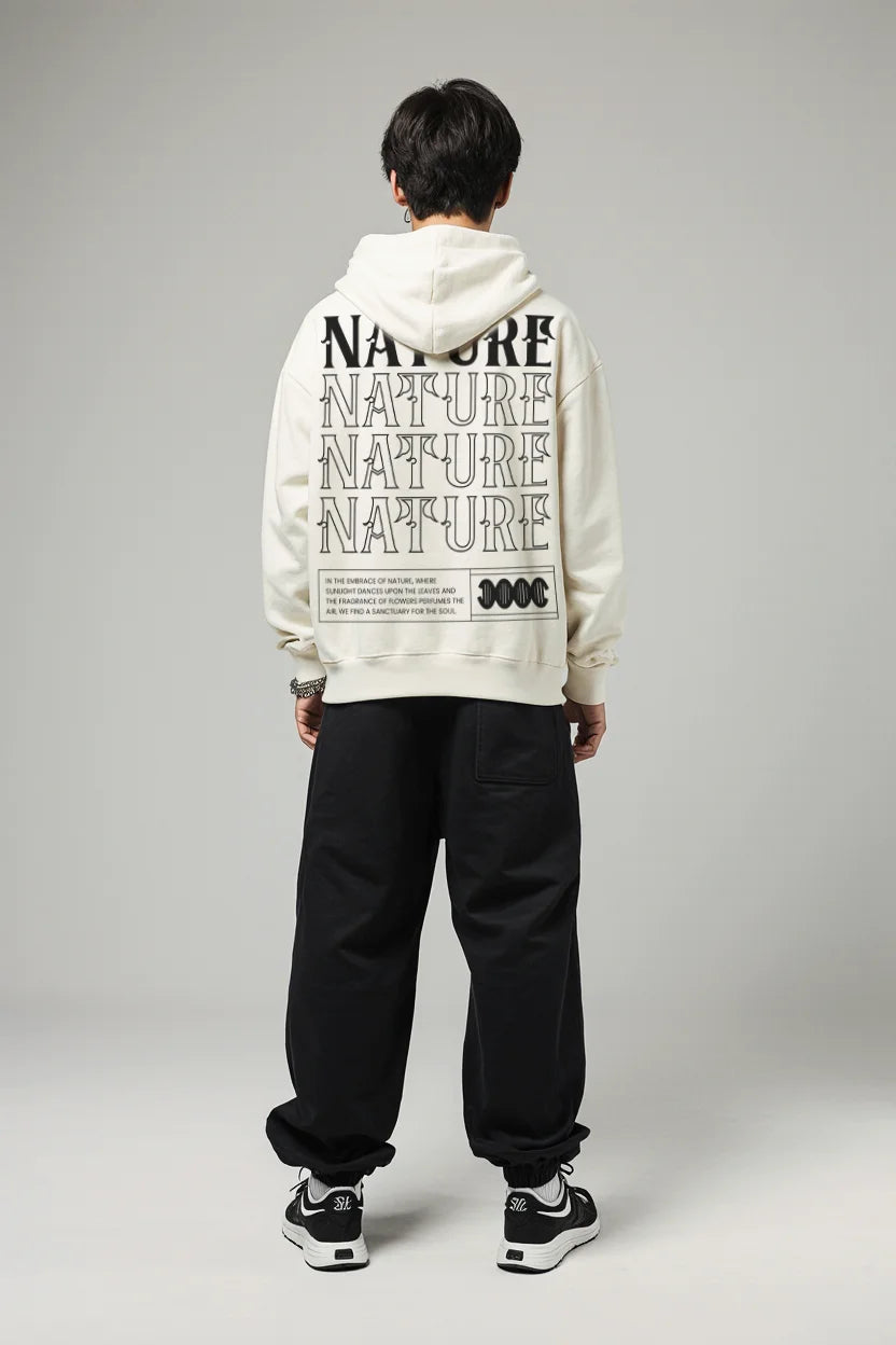 NATURE'S ECHO OVERSIZED HOODIE | Essential Heavyweight Cotton - Purity Collection