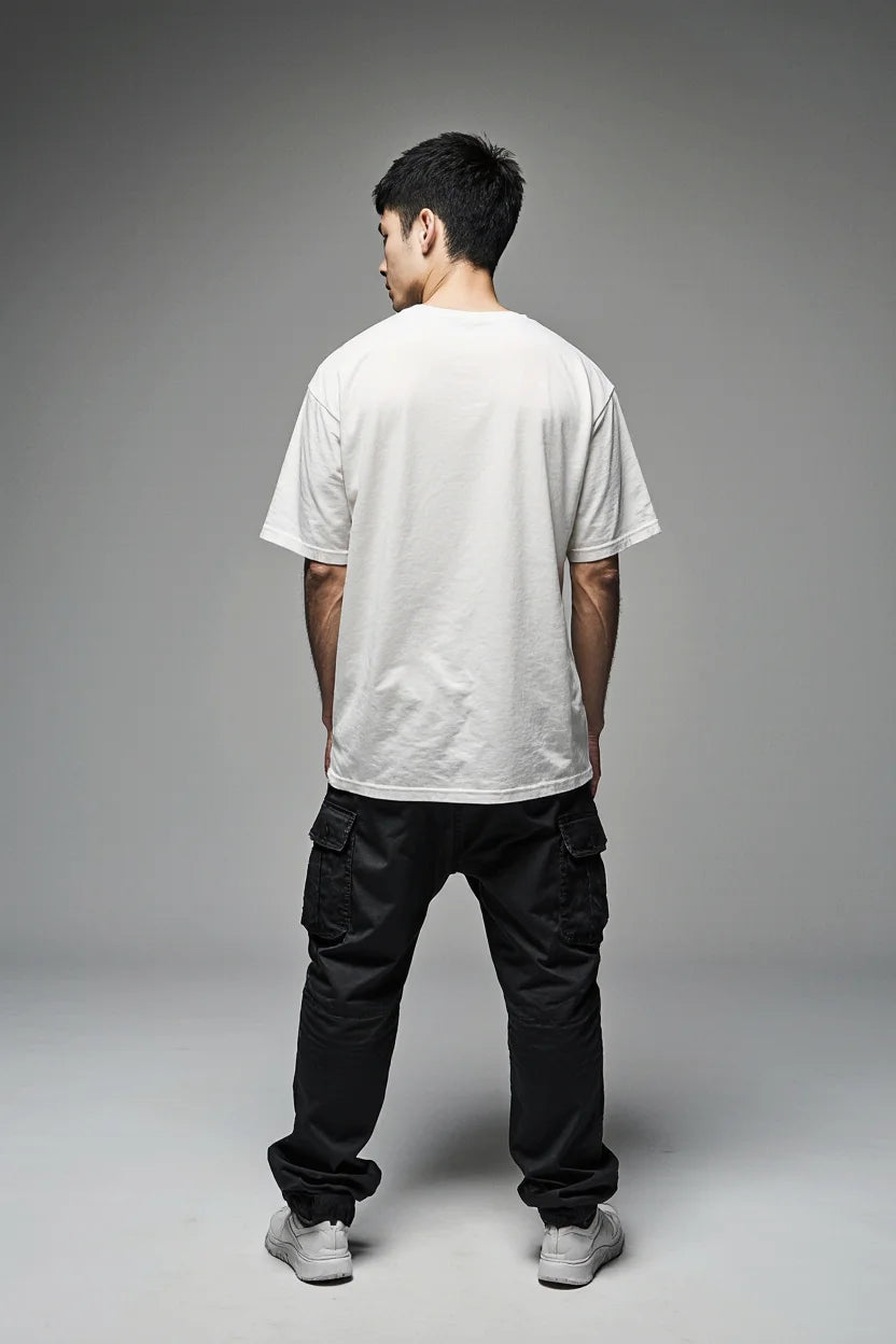 CLOUD WHITE PREMIUM OVERSIZED TEE — DEVECI ESSENTIALS