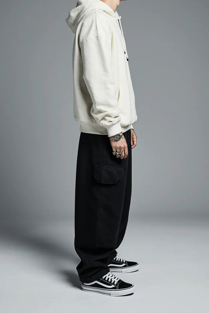 WHITE PREMIUM OVERSIZED HOODIE — DEVECI ESSENTIALS