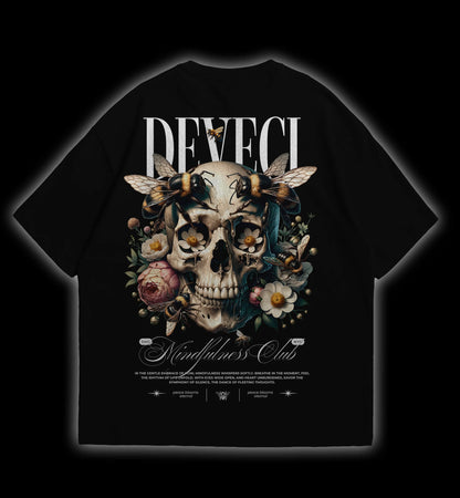 MINDFULNESS CLUB Oversized Tee - Skull & Bees