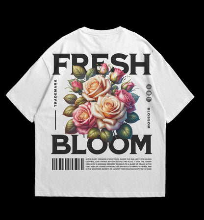 FRESH BLOOM Oversized Tee - Premium Floral Streetwear