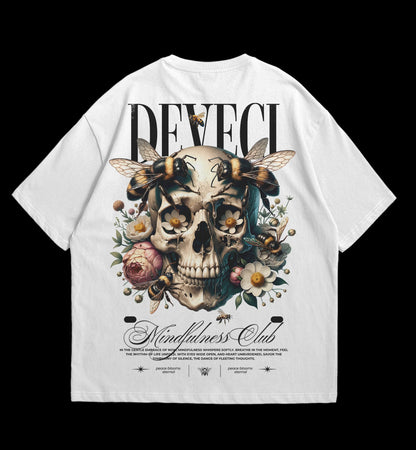 MINDFULNESS CLUB Oversized Tee - Skull & Bees