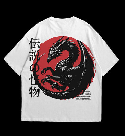 MYTHIC DRAGON Oversized Tee - Japanese Folklore