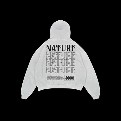 NATURE'S ECHO OVERSIZED HOODIE | Essential Heavyweight Cotton - Purity Collection