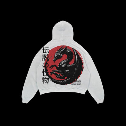 MYTHIC ASCENSION DRAGON HOODIE | Premium Japanese Streetwear - Collector's Edition