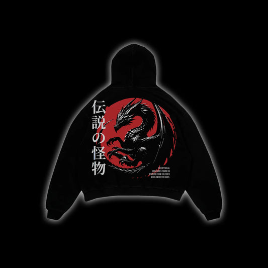 MYTHIC ASCENSION DRAGON HOODIE | Premium Japanese Streetwear - Collector's Edition