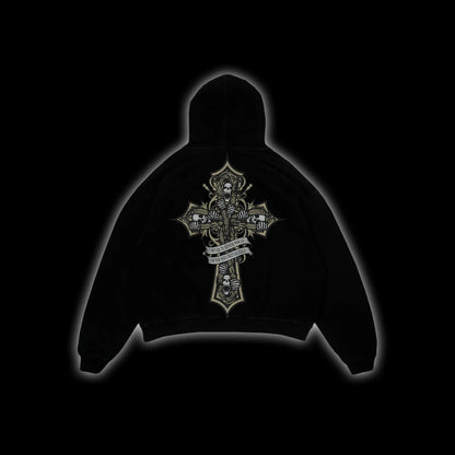 THE REAPER'S CROSS HOODIE | Elite Heavyweight Streetwear - Limited Edition