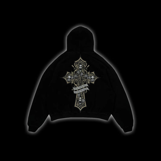 THE REAPER'S CROSS HOODIE | Elite Heavyweight Streetwear - Limited Edition