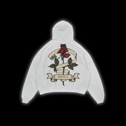 DEVECI ROMANCE HOODIE | Enigmatic Rose Heavyweight Streetwear - Artisan Collection
