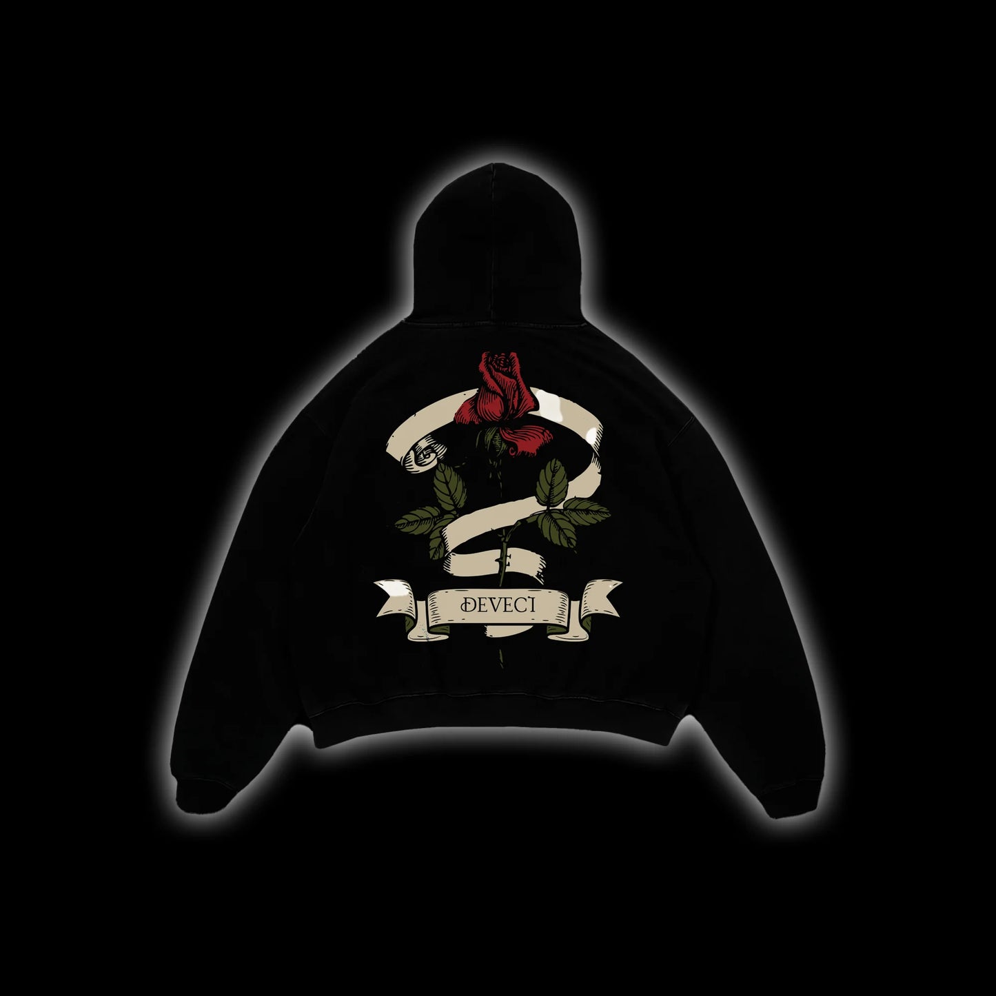 DEVECI ROMANCE HOODIE | Enigmatic Rose Heavyweight Streetwear - Artisan Collection