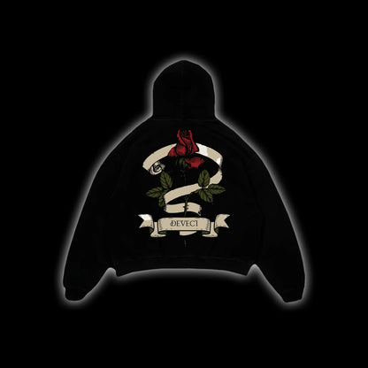 DEVECI ROMANCE HOODIE | Enigmatic Rose Heavyweight Streetwear - Artisan Collection