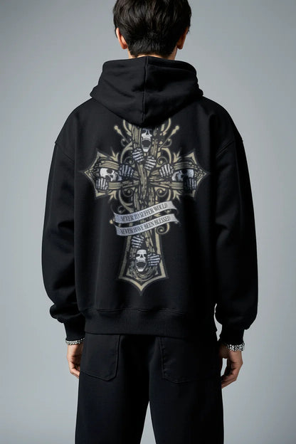 THE REAPER'S CROSS HOODIE | Elite Heavyweight Streetwear - Limited Edition