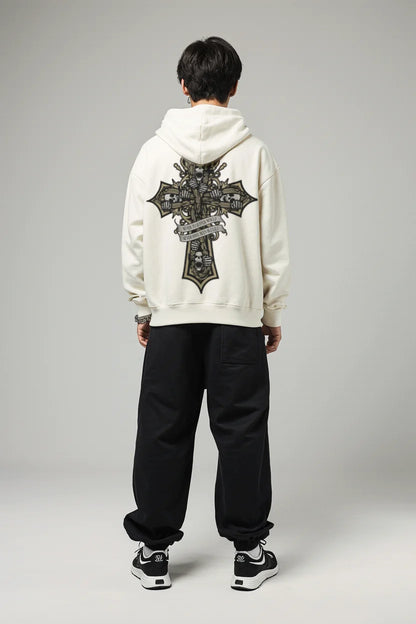 THE REAPER'S CROSS HOODIE | Elite Heavyweight Streetwear - Limited Edition