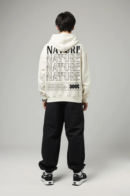 NATURE'S ECHO OVERSIZED HOODIE | Essential Heavyweight Cotton - Purity Collection
