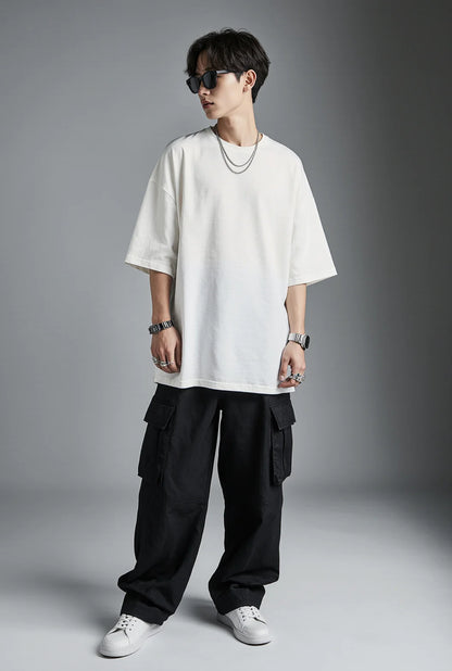 CLOUD WHITE PREMIUM OVERSIZED TEE — DEVECI ESSENTIALS