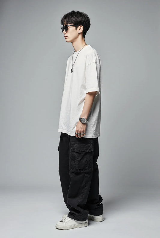 CLOUD WHITE PREMIUM OVERSIZED TEE — DEVECI ESSENTIALS