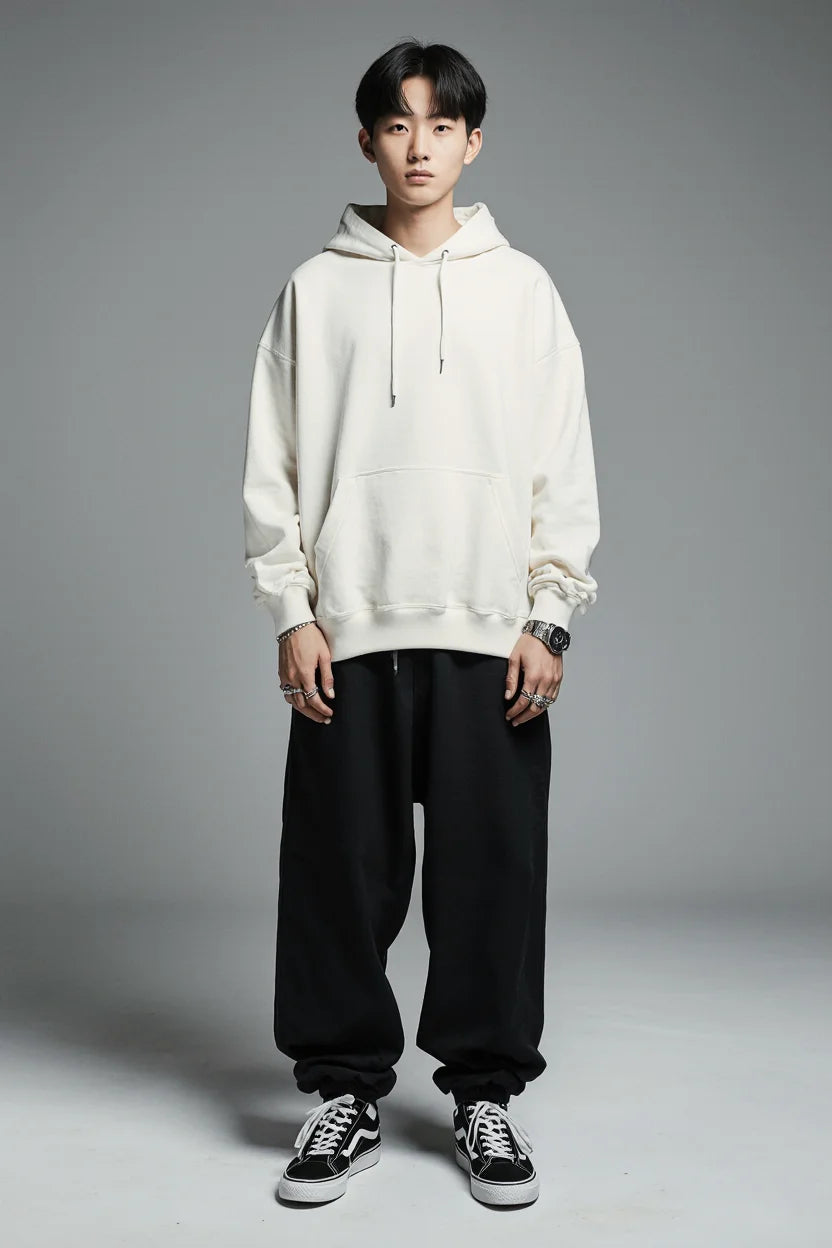NATURE'S ECHO OVERSIZED HOODIE | Essential Heavyweight Cotton - Purity Collection
